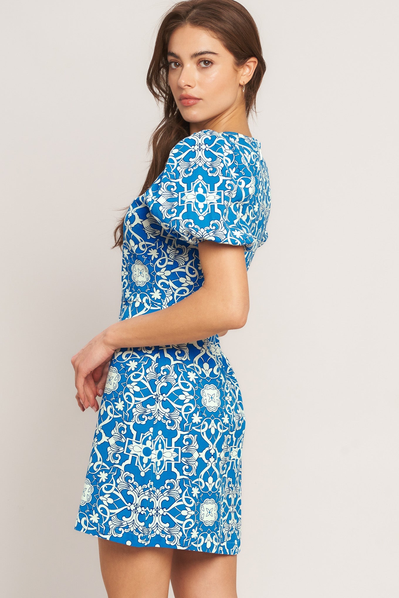 CITY VIBE WOVEN MINI DRESS