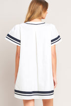 WEEKEND IN THE HAMPTONS WOVEN MINI DRESS