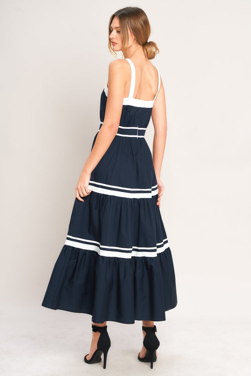 PETAL KISS WOVEN MIDI DRESS