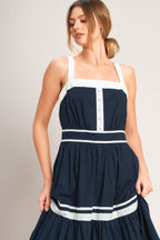 PETAL KISS WOVEN MIDI DRESS