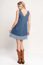 MAIN STREET DENIM MINI DRESS