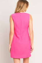 SWEET CITY CHARM WOVEN SHIFT DRESS