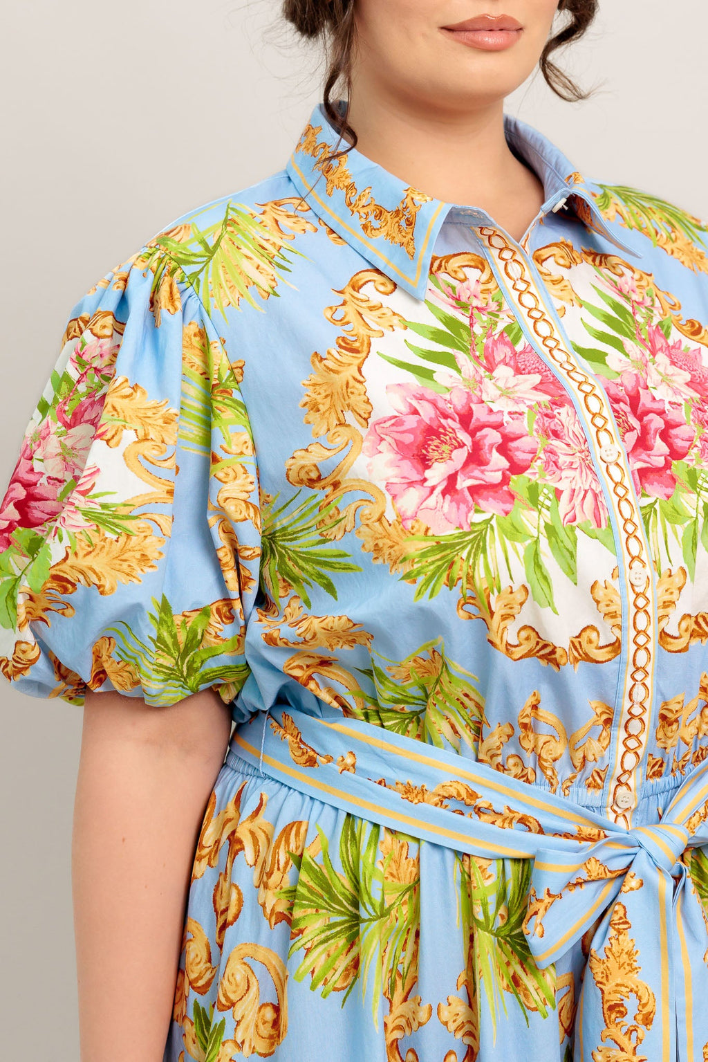 BLUE PALACE WOVEN MIDI DRESS