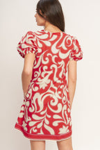 STRAIGHT & STRONG WOVEN MINI DRESS
