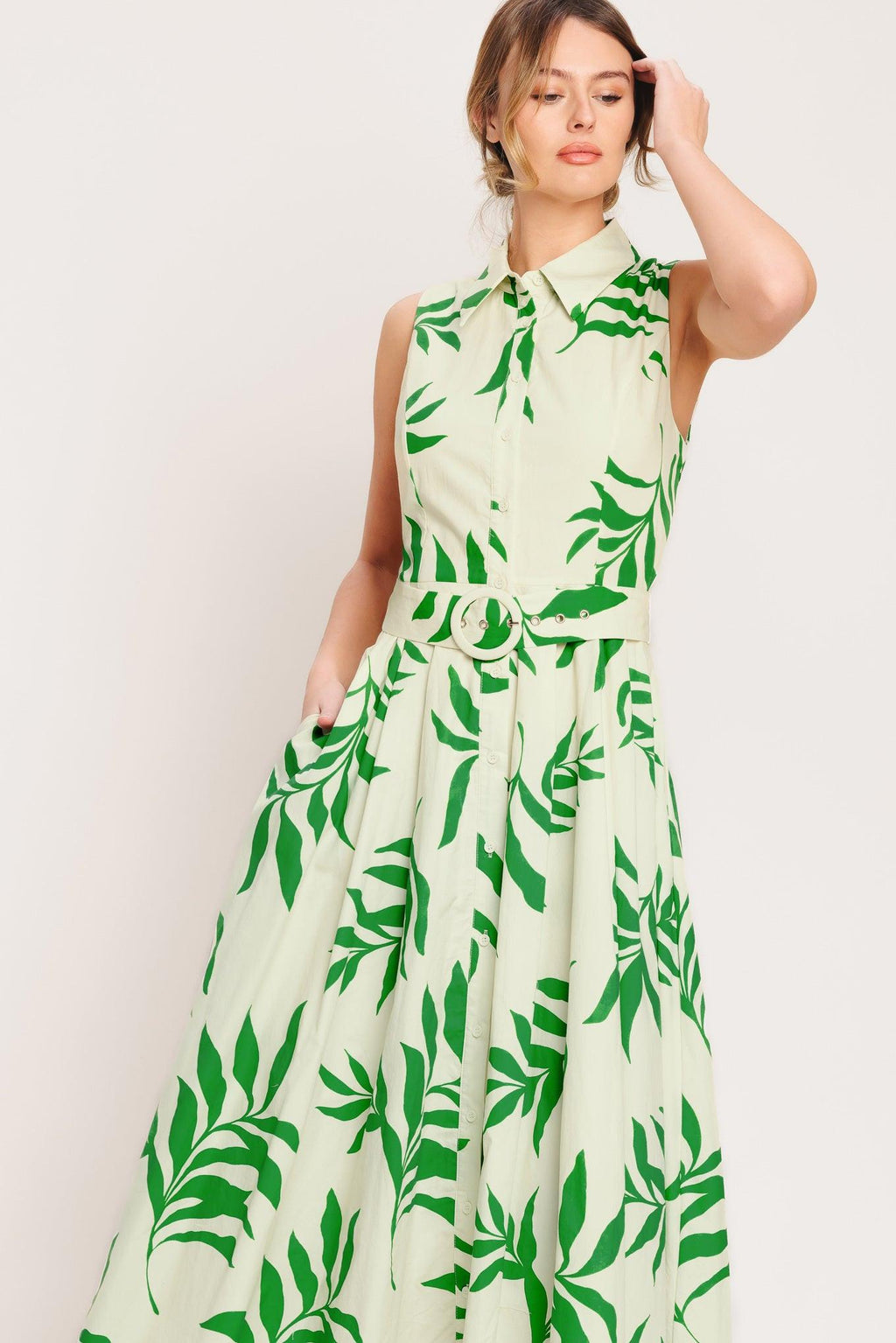 Green Daydream Midi Dress