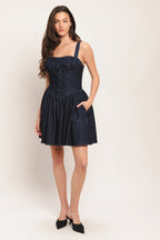 MODERN INDIGO DENIM MINI DRESS
