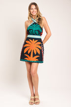 Paradise Pop Woven Mini Dress