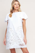 ALL THE RIGHT REASONS WOVEN EYELET DRESS