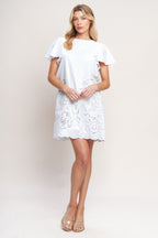 ALL THE RIGHT REASONS WOVEN EYELET DRESS