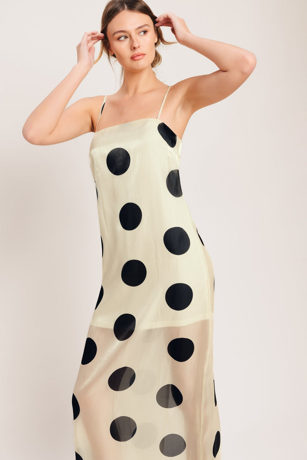 AVANT DOT WOVEN MIDI DRESS