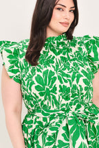BLOOM ENERGY WOVEN MIDI DRESS