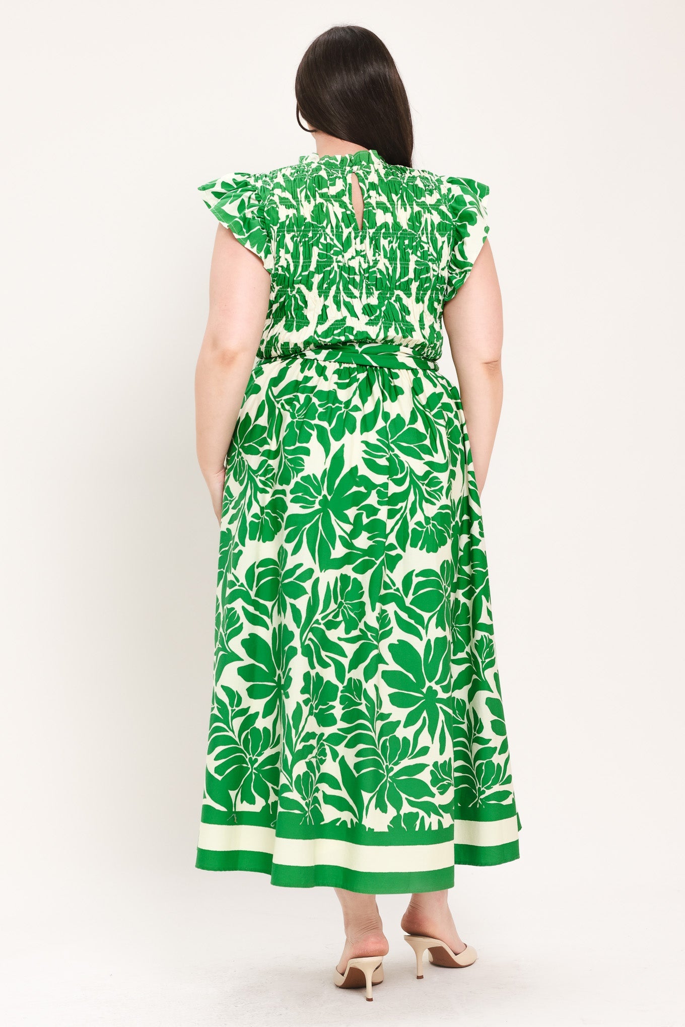 BLOOM ENERGY WOVEN MIDI DRESS