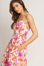 Vacay Bloom Woven Midi Dress