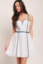 SHARP SUMMER WOVEN MINI DRESS
