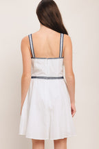 SHARP SUMMER WOVEN MINI DRESS