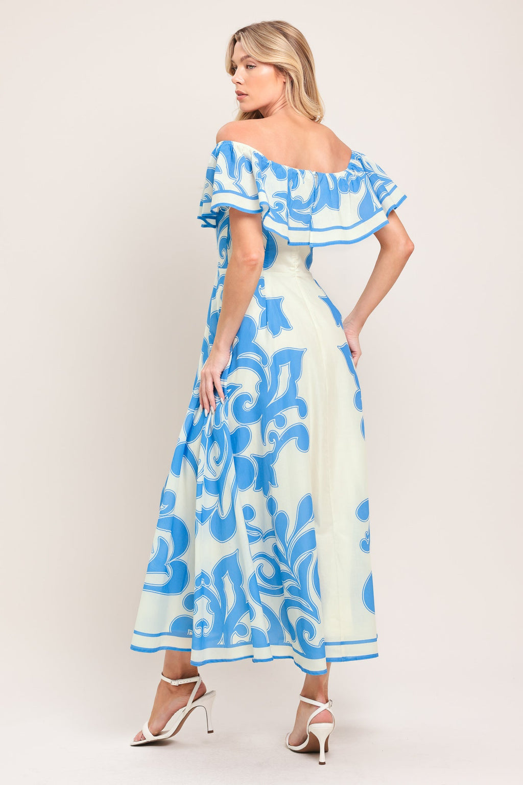 Blue Majolica Midi Dress