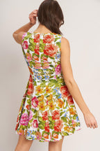 SUMMER LOVE FLORA WOVEN MINI DRESS