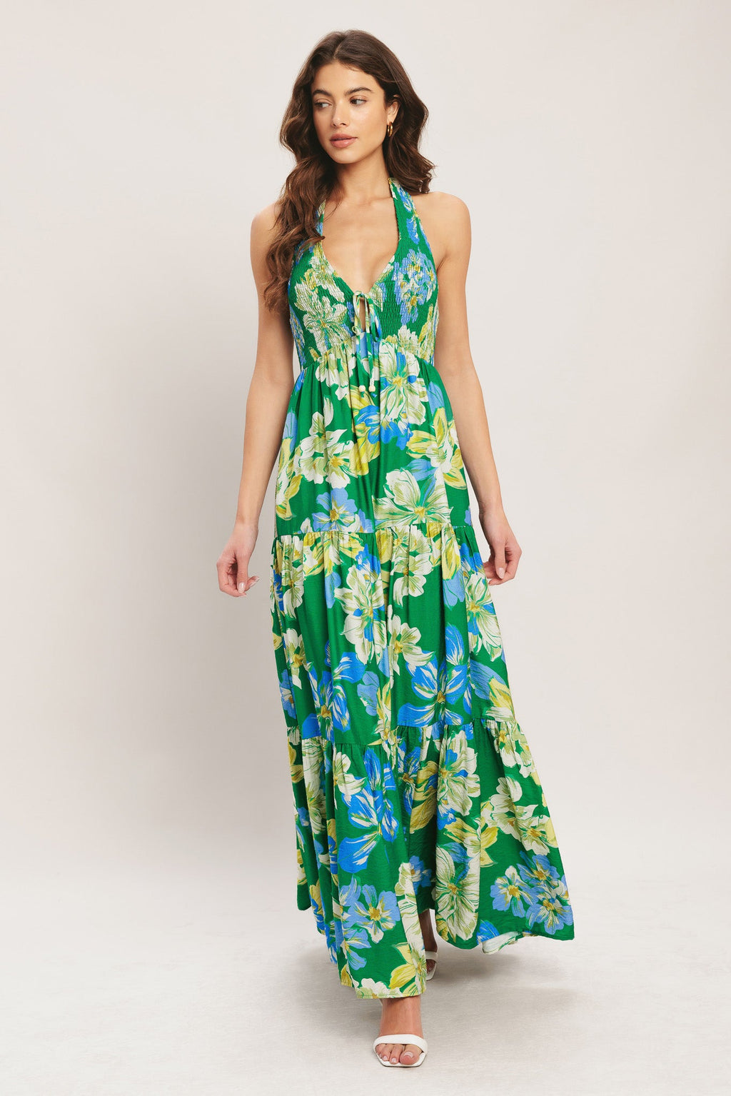 PALM SHORE BLOOM WOVEN MAXI DRESS