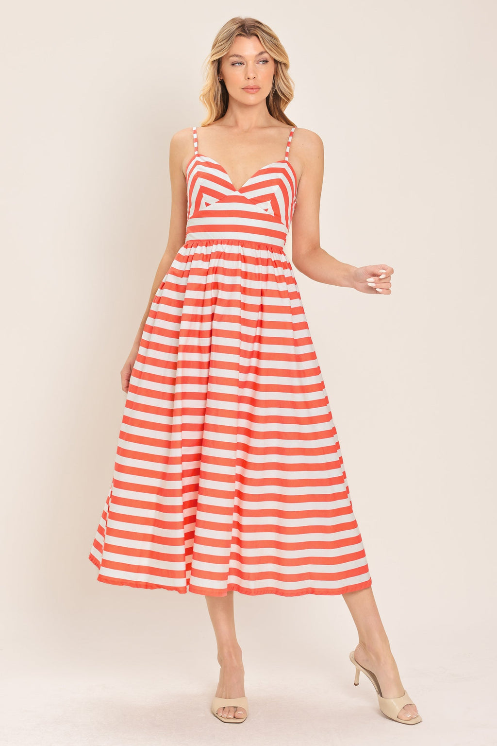Boardwalk Stripe Midi Dress