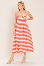 Boardwalk Stripe Midi Dress