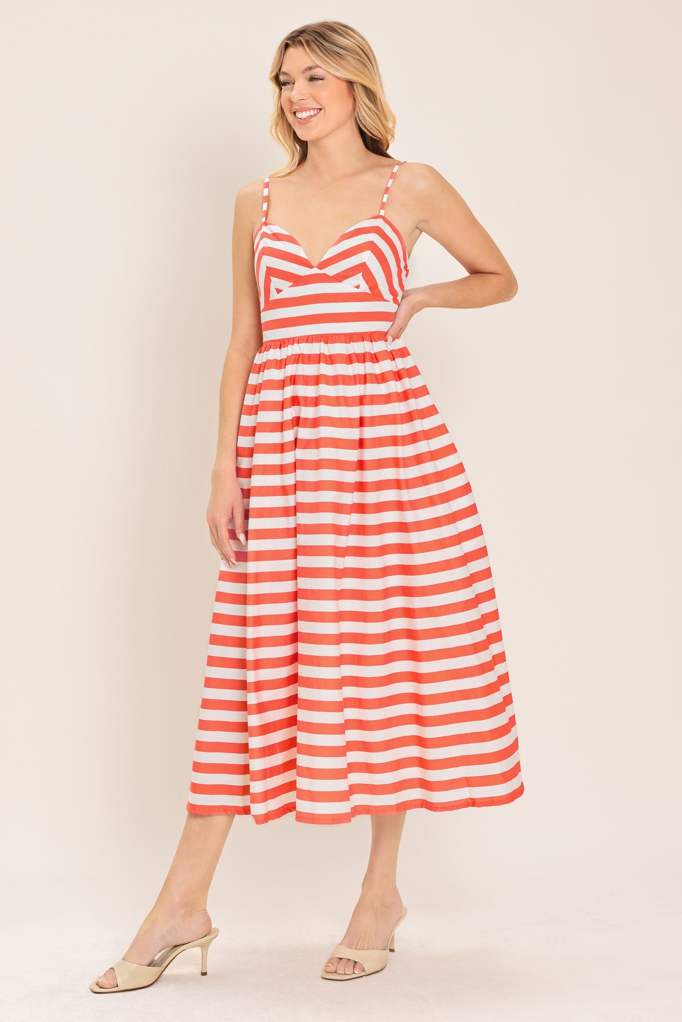 Boardwalk Stripe Midi Dress