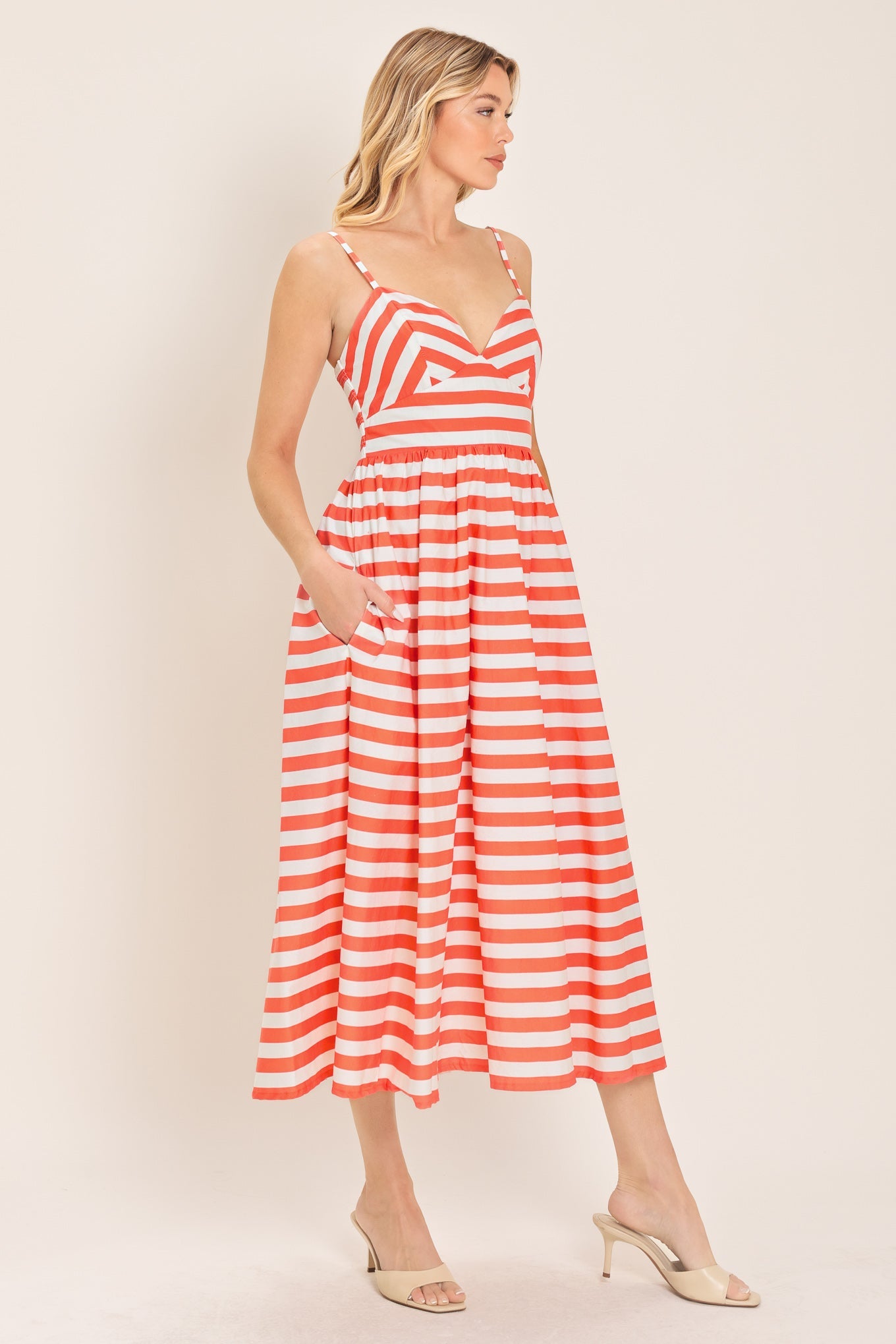 Boardwalk Stripe Midi Dress