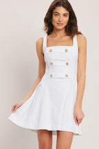 Coastal Chic Woven Mini Dress