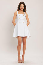 Coastal Chic Woven Mini Dress