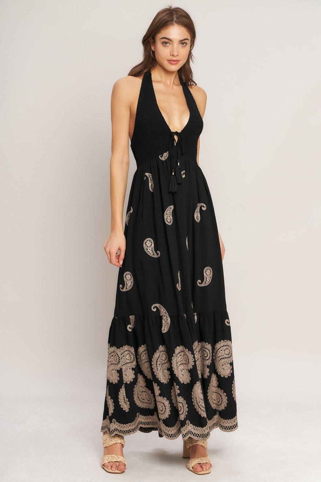 Midnight Charm Midi Dress
