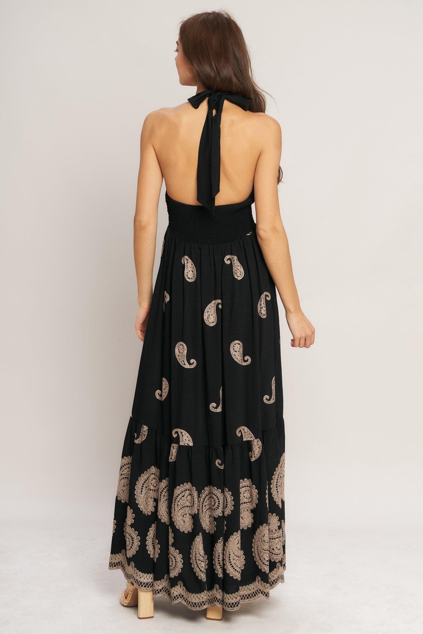 Midnight Charm Midi Dress
