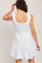 SKY GARDEN WOVEN MINI DRESS