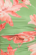 PARADISE GLOW POWER MESH MIDI DRESS