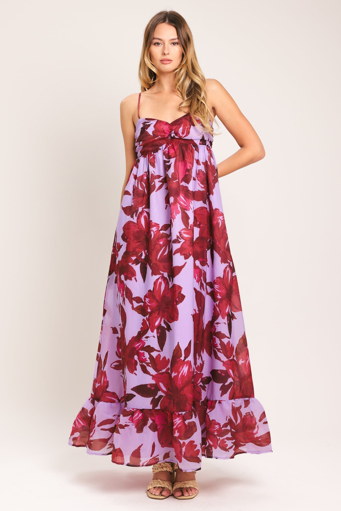 Love Blossom Woven Ankle Dres