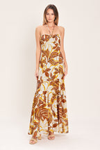 Amber Palm Paradise Woven Maxi Dress