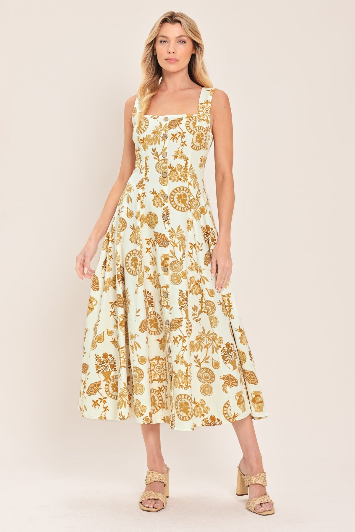 Citrus Coast Midi Dress