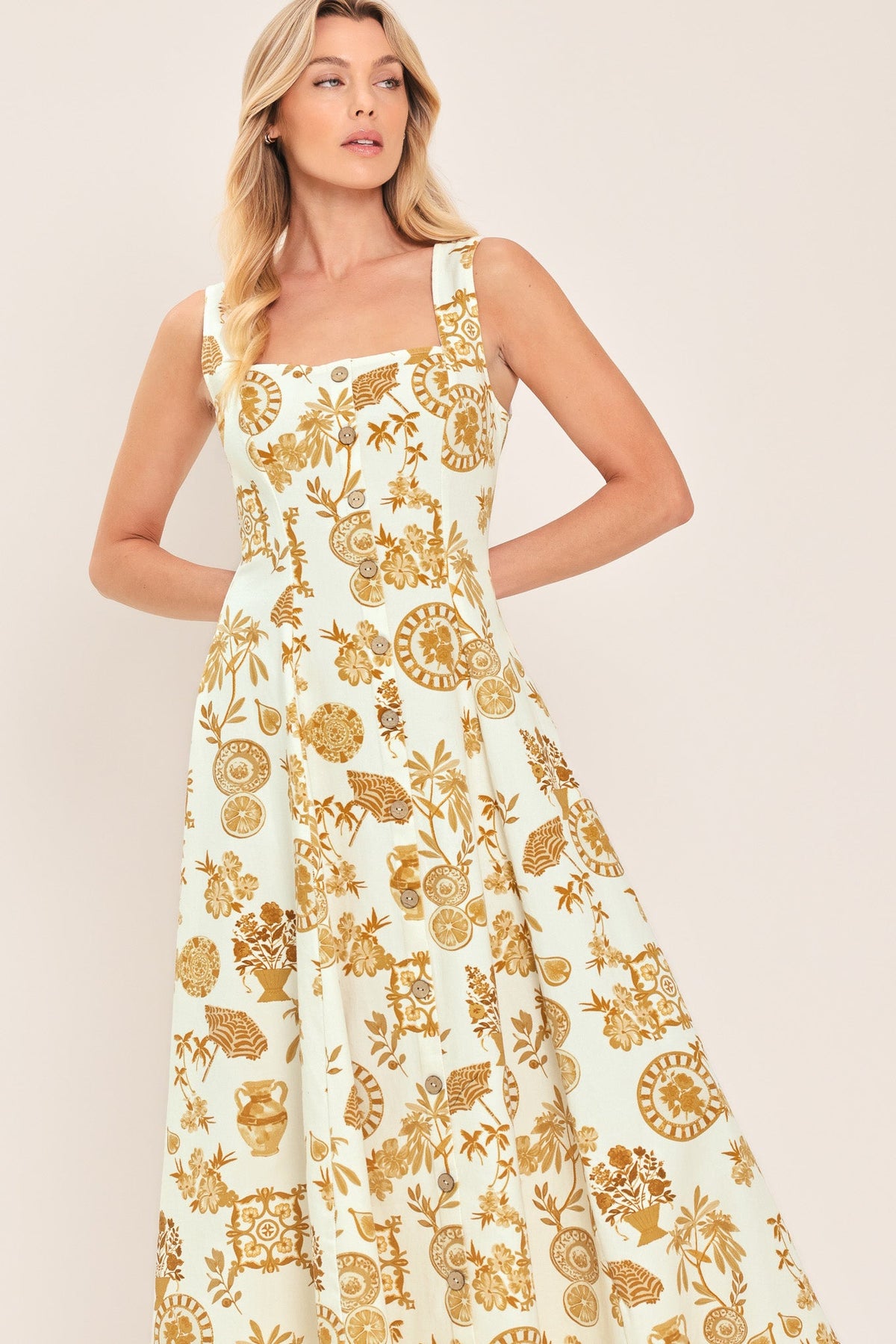 Citrus Coast Midi Dress