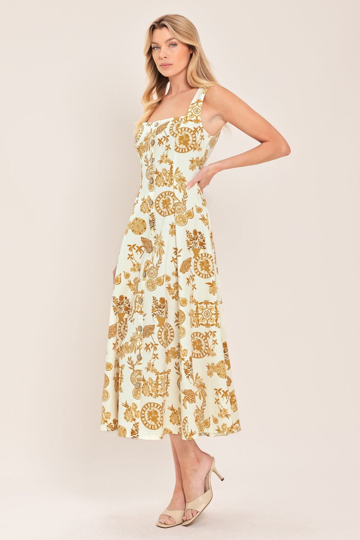 Citrus Coast Midi Dress