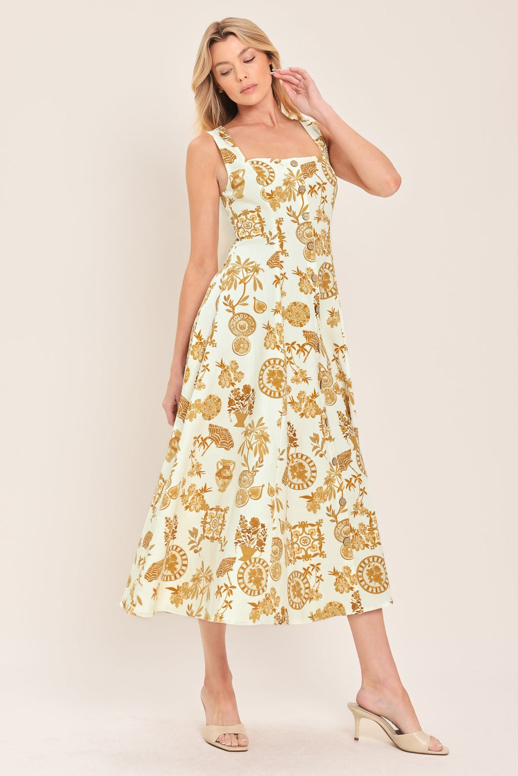 Citrus Coast Midi Dress