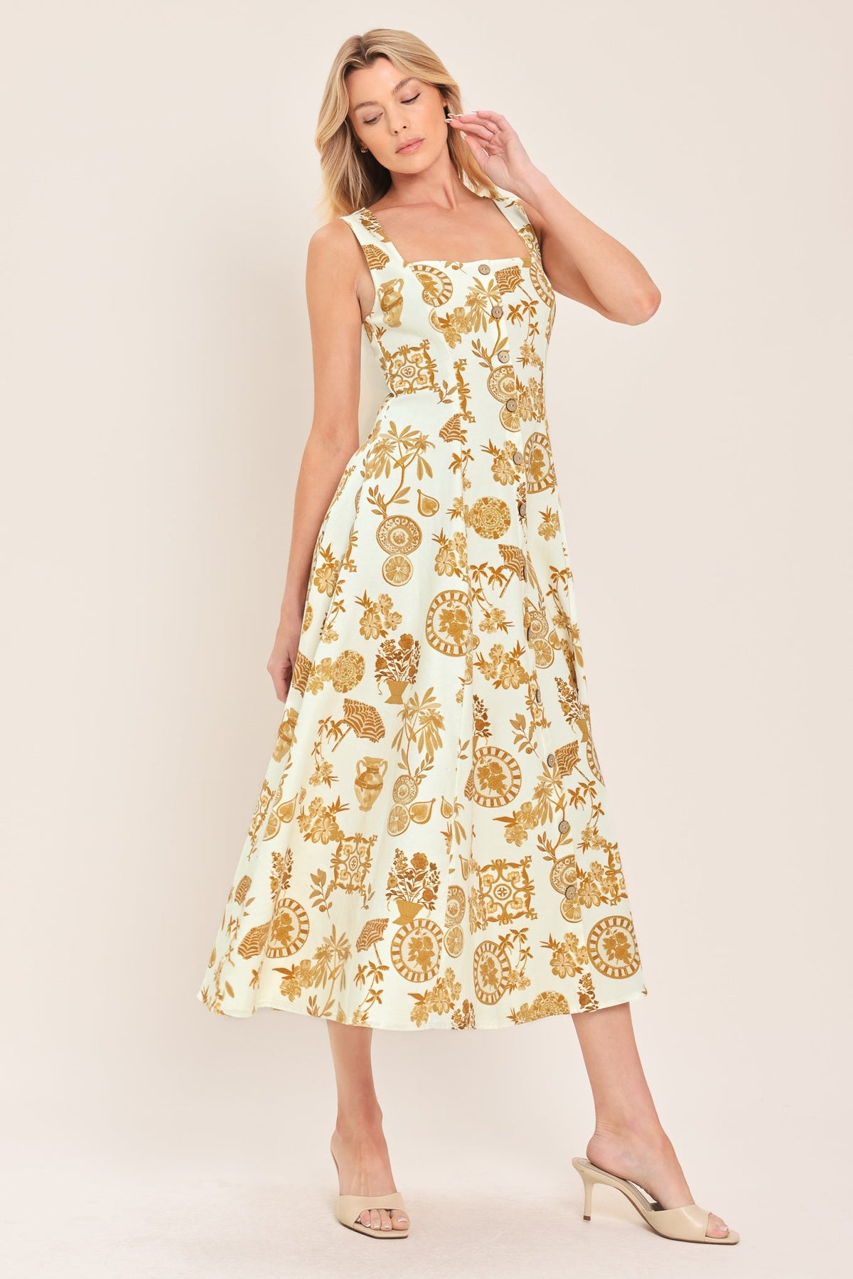 Citrus Coast Midi Dress