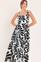 Mono Bloom Woven Maxi Dress
