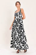 Mono Bloom Woven Maxi Dress