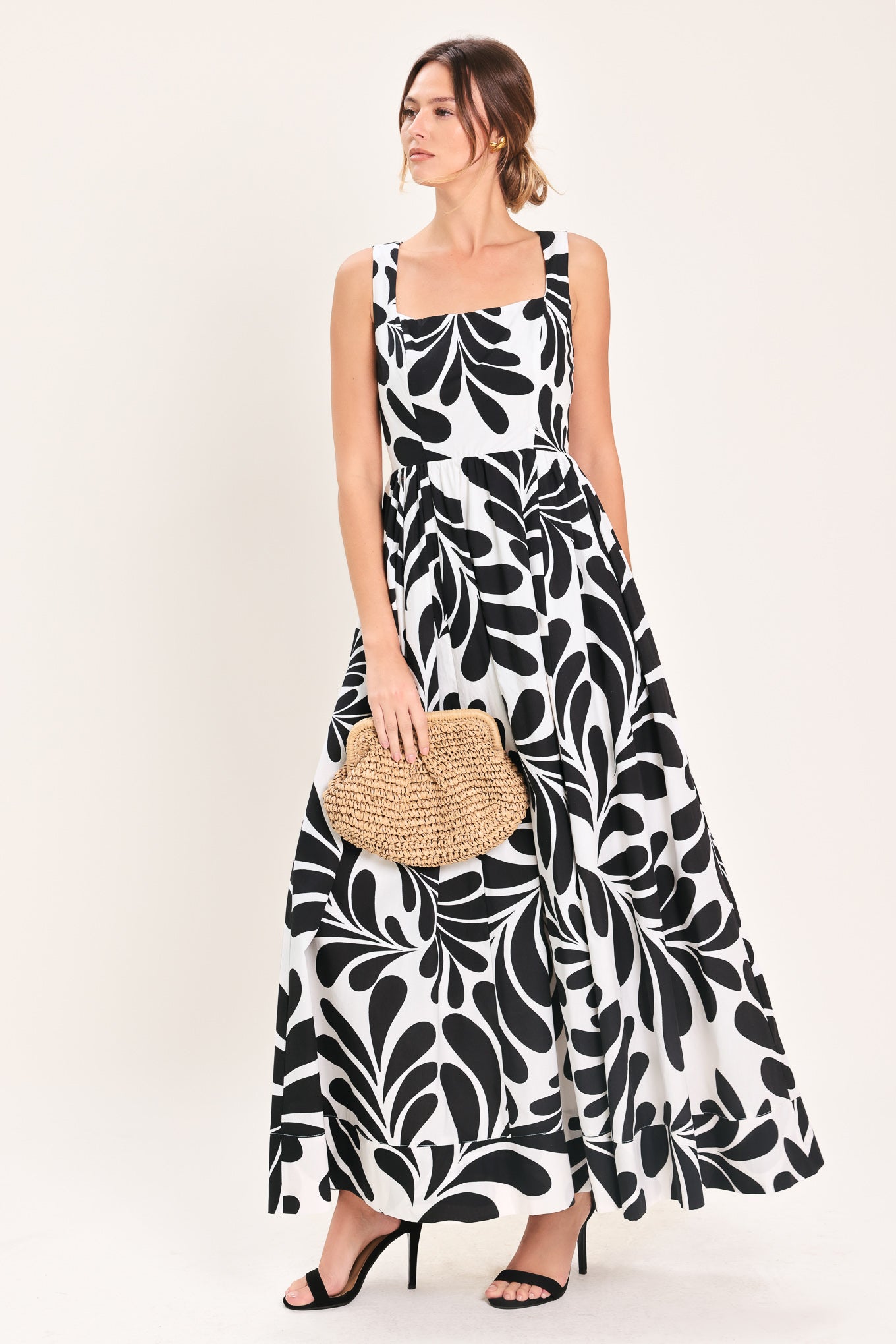 Mono Bloom Woven Maxi Dress