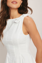 ELEGANT MOMENT WOVEN MINI DRESS