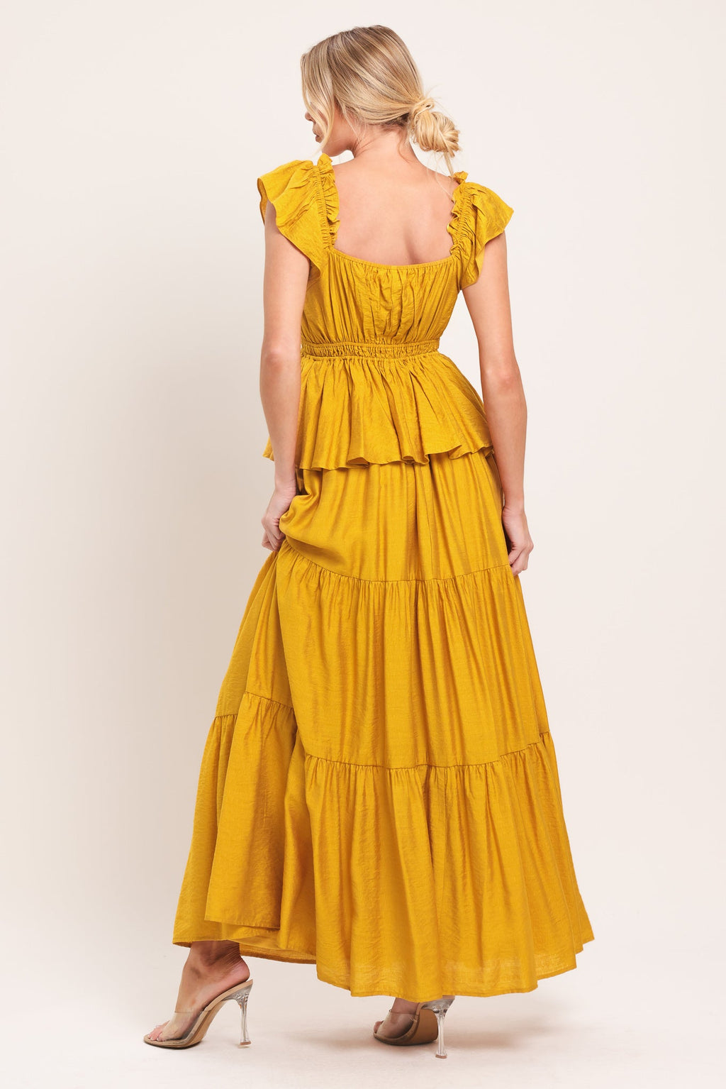 Mustard Bloom Maxi Dress