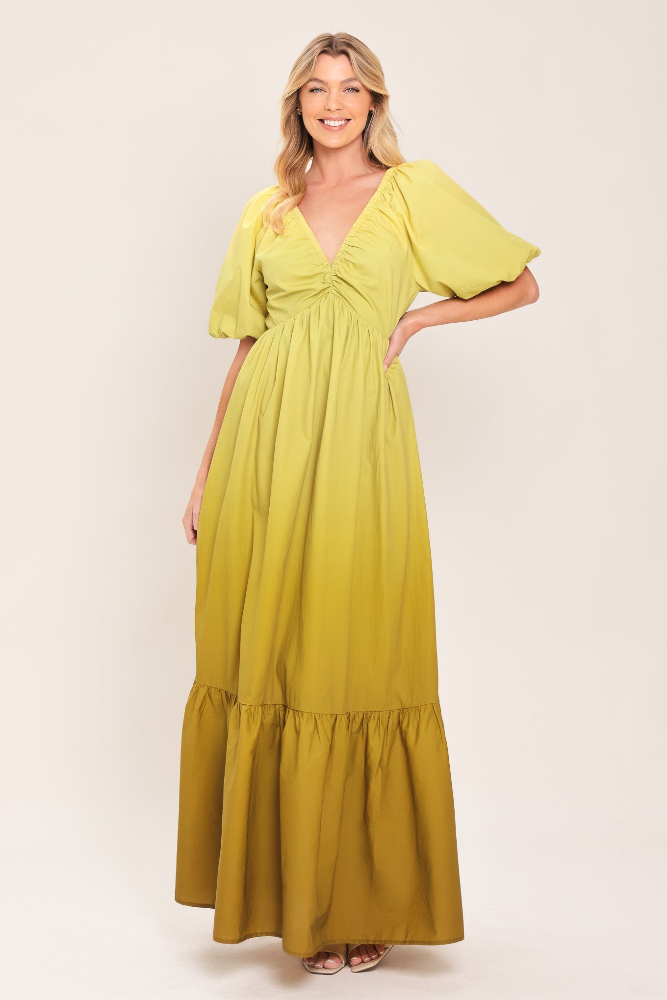 Citrine Garden Maxi Dress