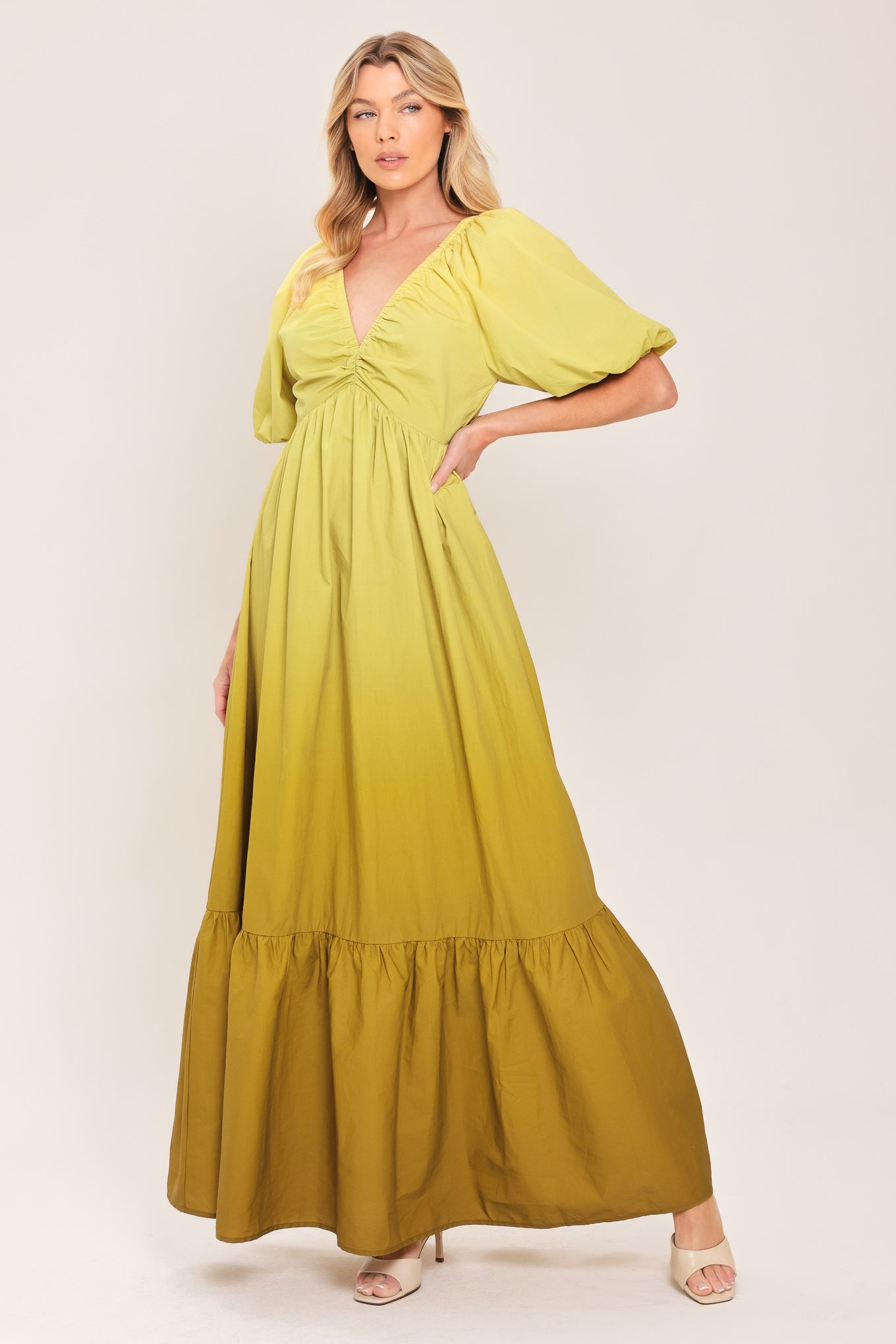 Citrine Garden Maxi Dress