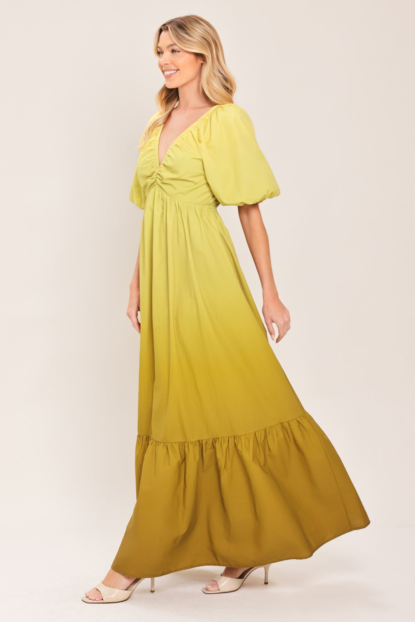 Citrine Garden Maxi Dress