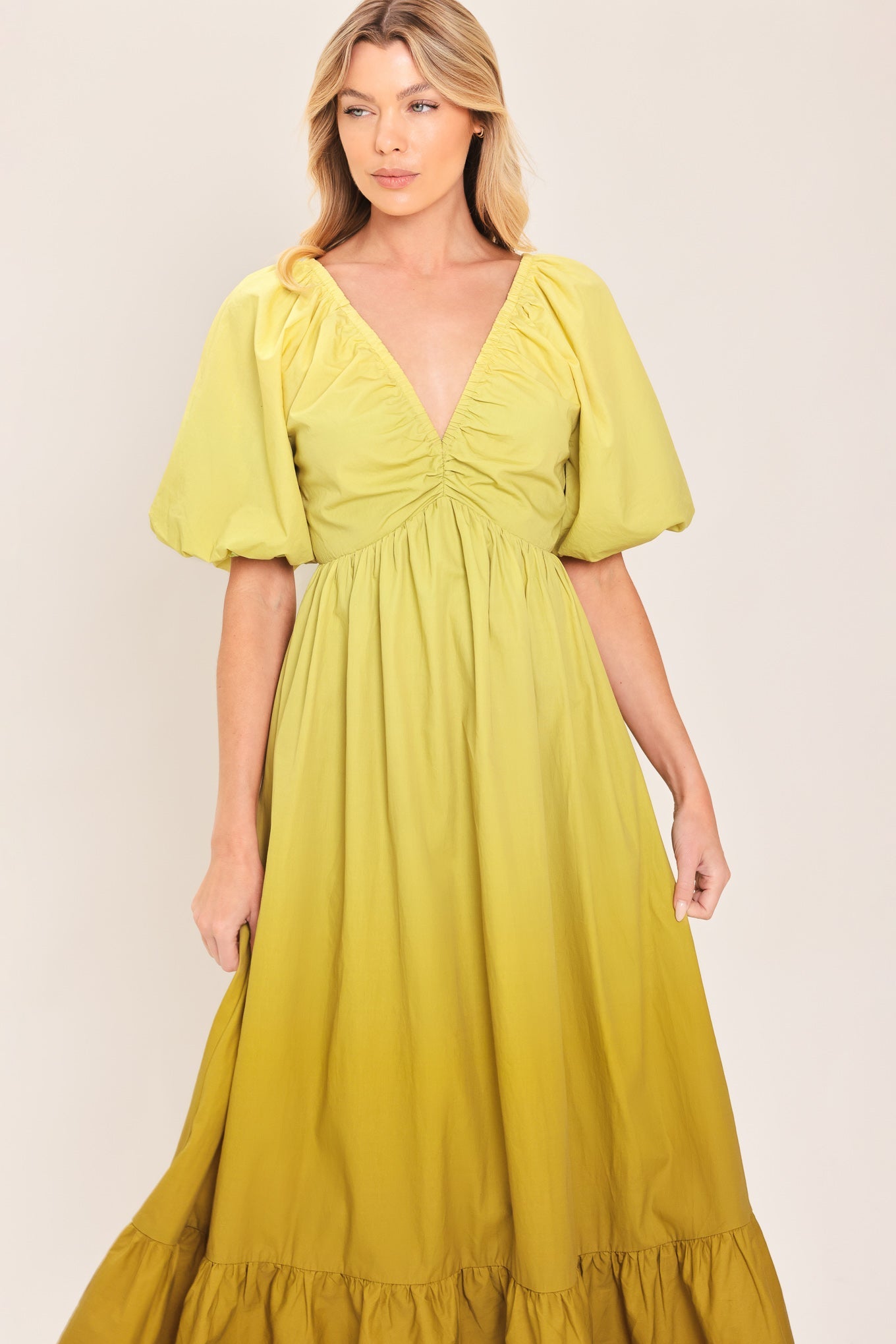 Citrine Garden Maxi Dress