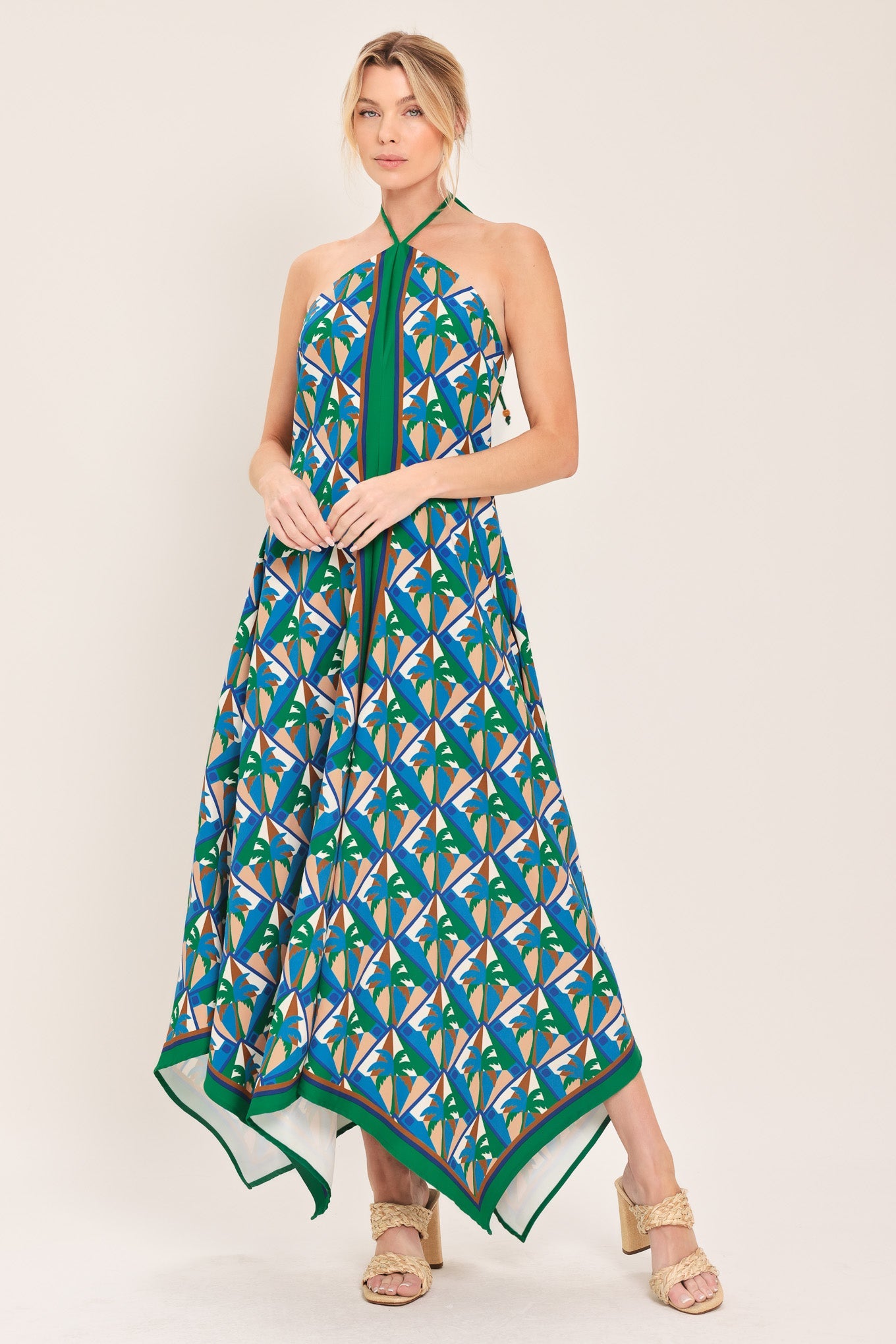 Tropical Temptation Halter Midi Dress