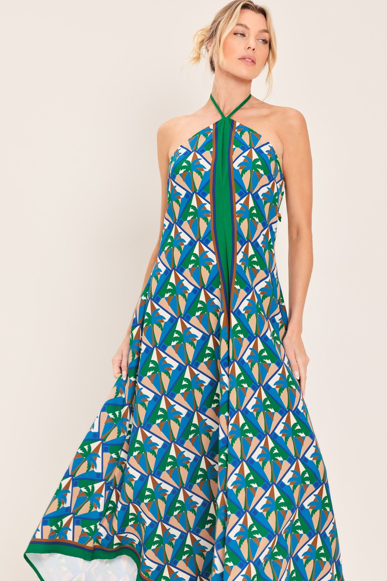 Tropical Temptation Halter Midi Dress